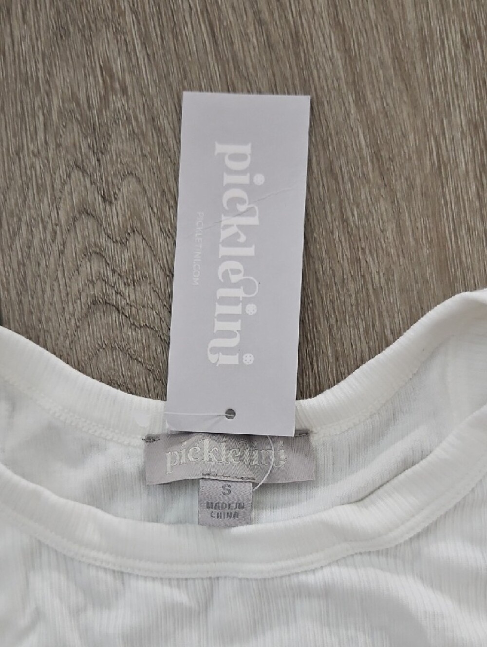 White Ribbed Halter Tank - Picture 2 of 5